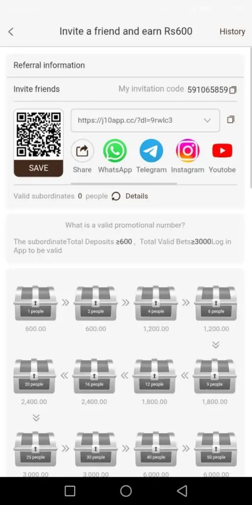 J10 Game Referral program
