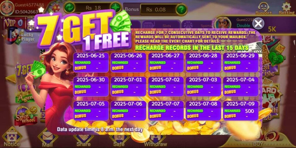 Teenpatti Mela daliy bonus